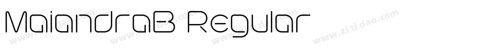 MaiandraB Regular字体转换